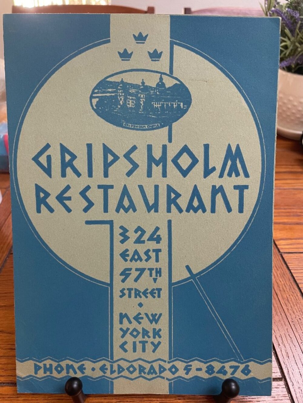 Vintage Gripsholm Restaurant Menu 1950 New York City Swedish Cuisine Art Deco De